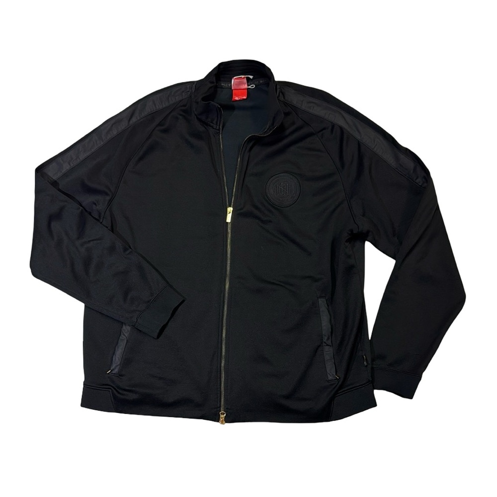 Nike mens 2XL XXL black full zip football club soccer cotton blend sweatshirt